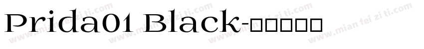 Prida01 Black字体转换